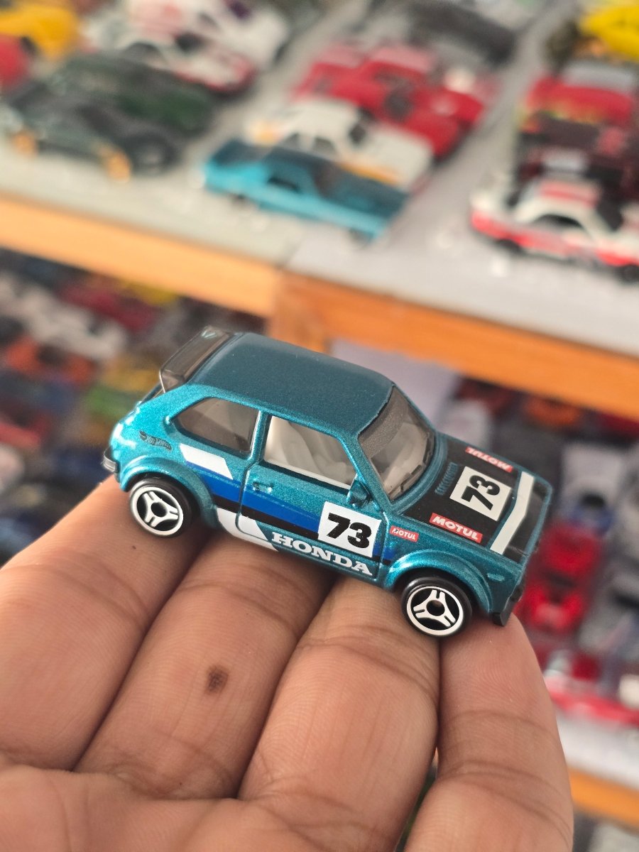 Hot Wheels 1973 Honda Civic Custom - Turquoise (Uncarded) - Kinder Logs
