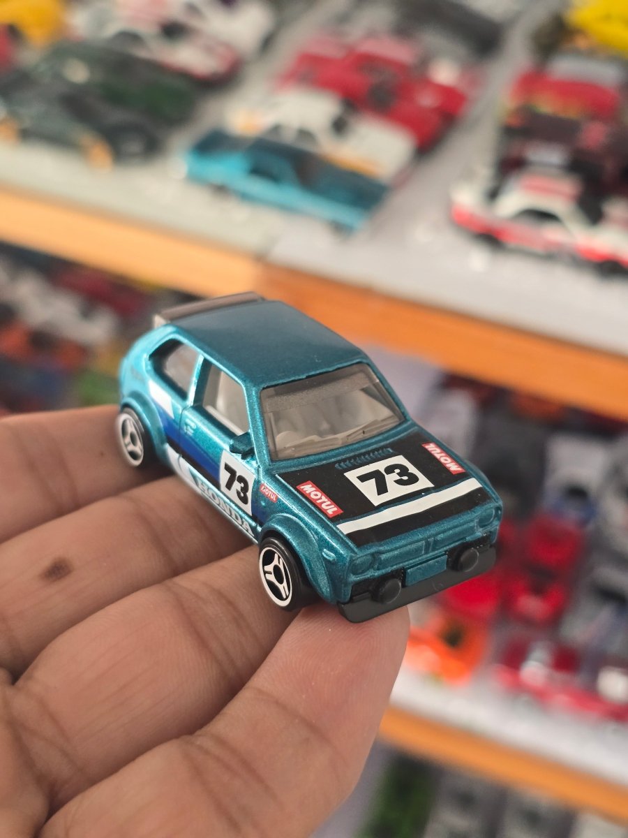 Hot Wheels 1973 Honda Civic Custom - Turquoise (Uncarded) - Kinder Logs