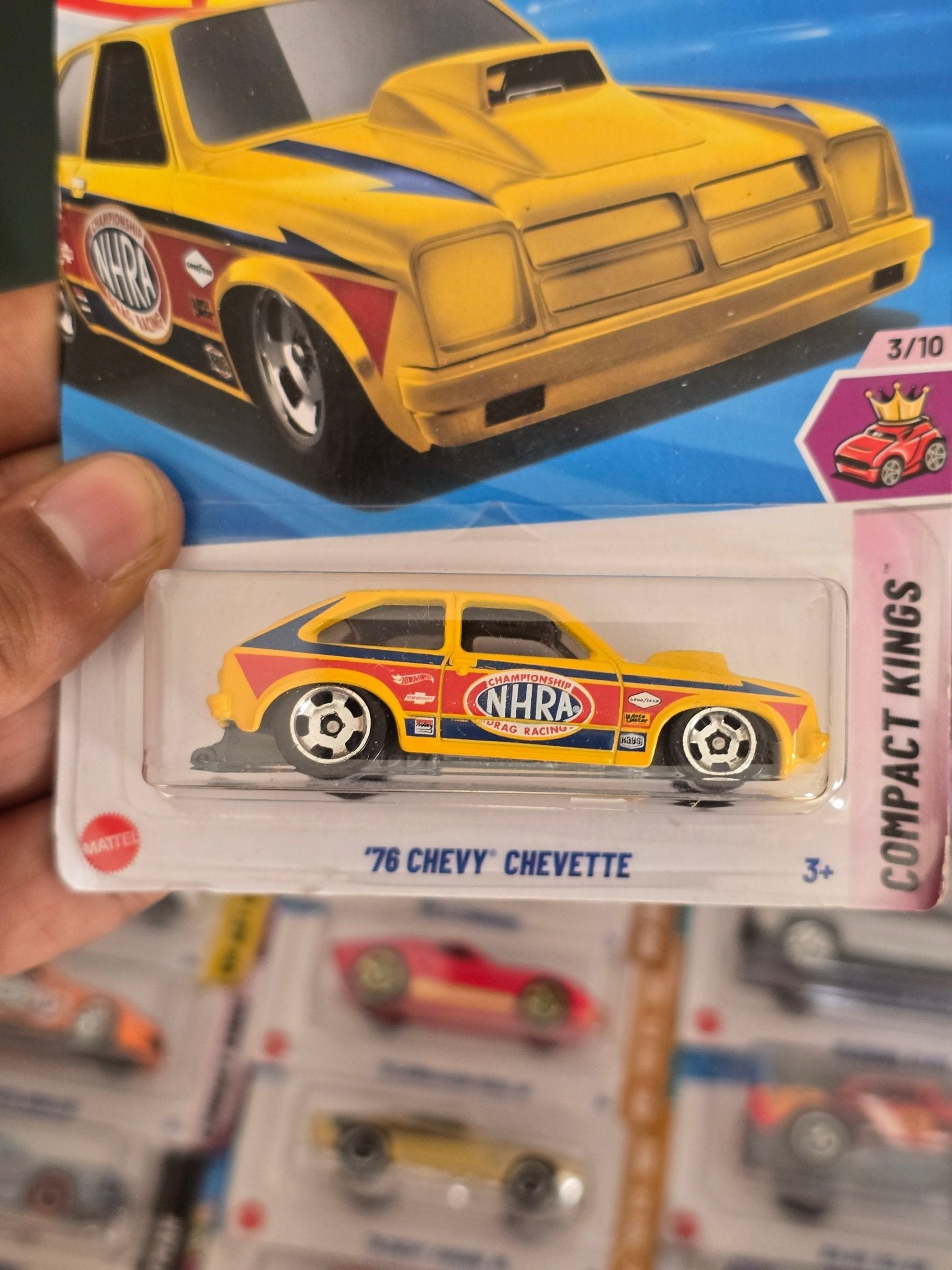 Hot Wheels 1976 Chevy Chevette - Yellow (Imported) - Kinder Logs