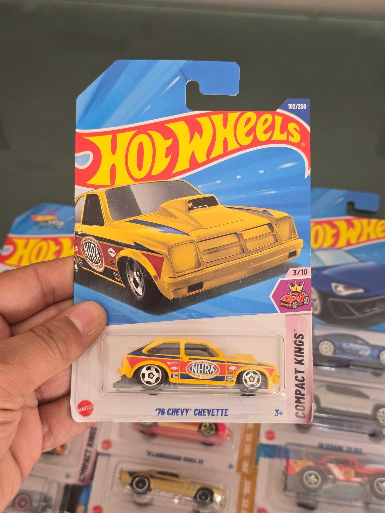 Hot Wheels 1976 Chevy Chevette - Yellow (Imported) - Kinder Logs