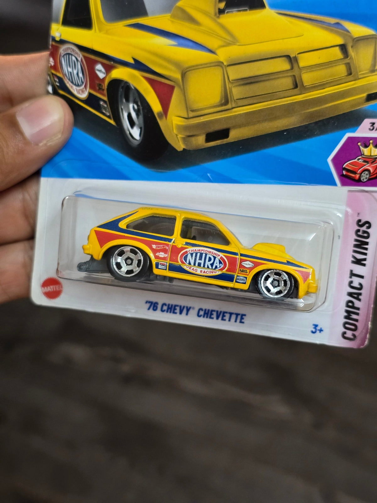 Hot Wheels 1976 Chevy Chevette - Yellow (Imported) - Kinder Logs