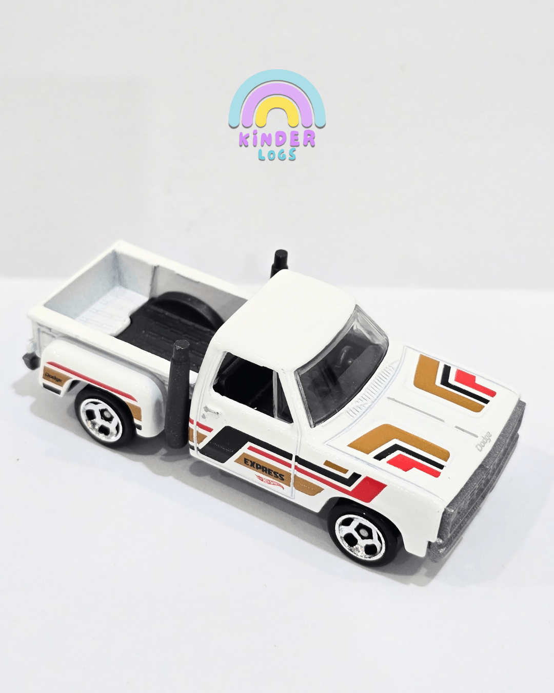 Hot Wheels 1978 Dodge Li'l Red Express - White (Uncarded) - Kinder Logs