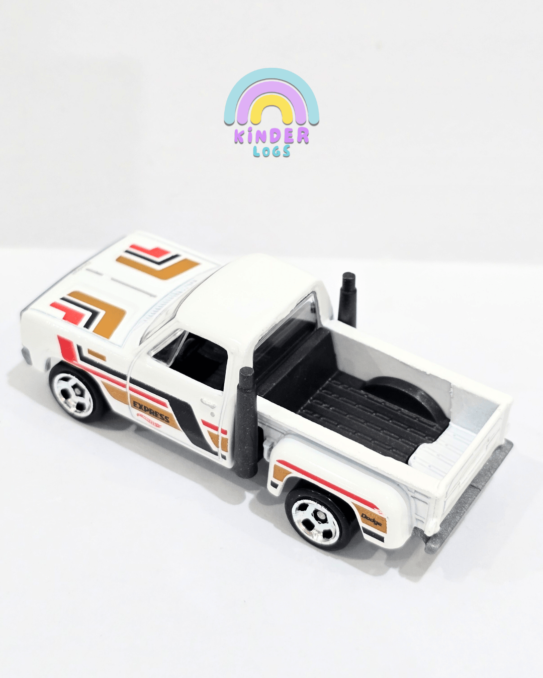 Hot Wheels 1978 Dodge Li'l Red Express - White (Uncarded) - Kinder Logs
