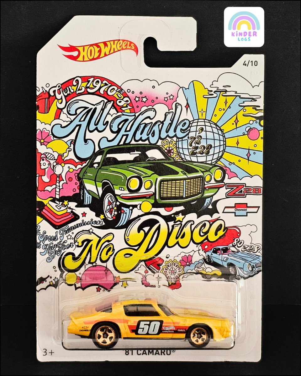 Hot Wheels 1981 Chevrolet Camaro - White Card Series - Kinder Logs