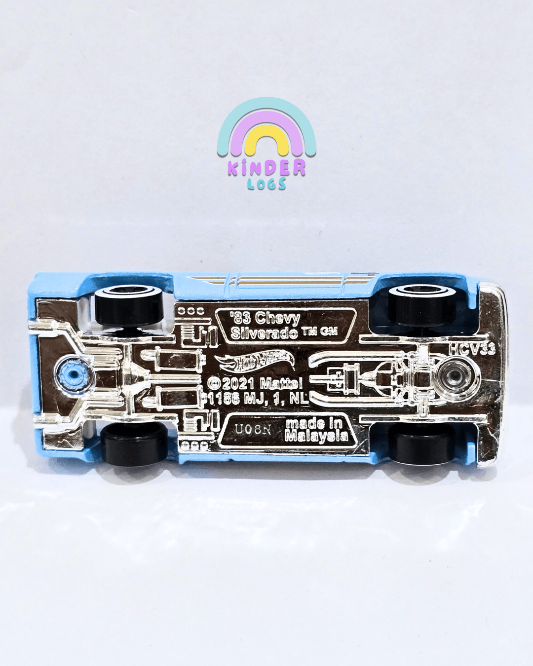 Hot Wheels 1983 Chevy Silverado - Light Blue (Uncarded) - Kinder Logs