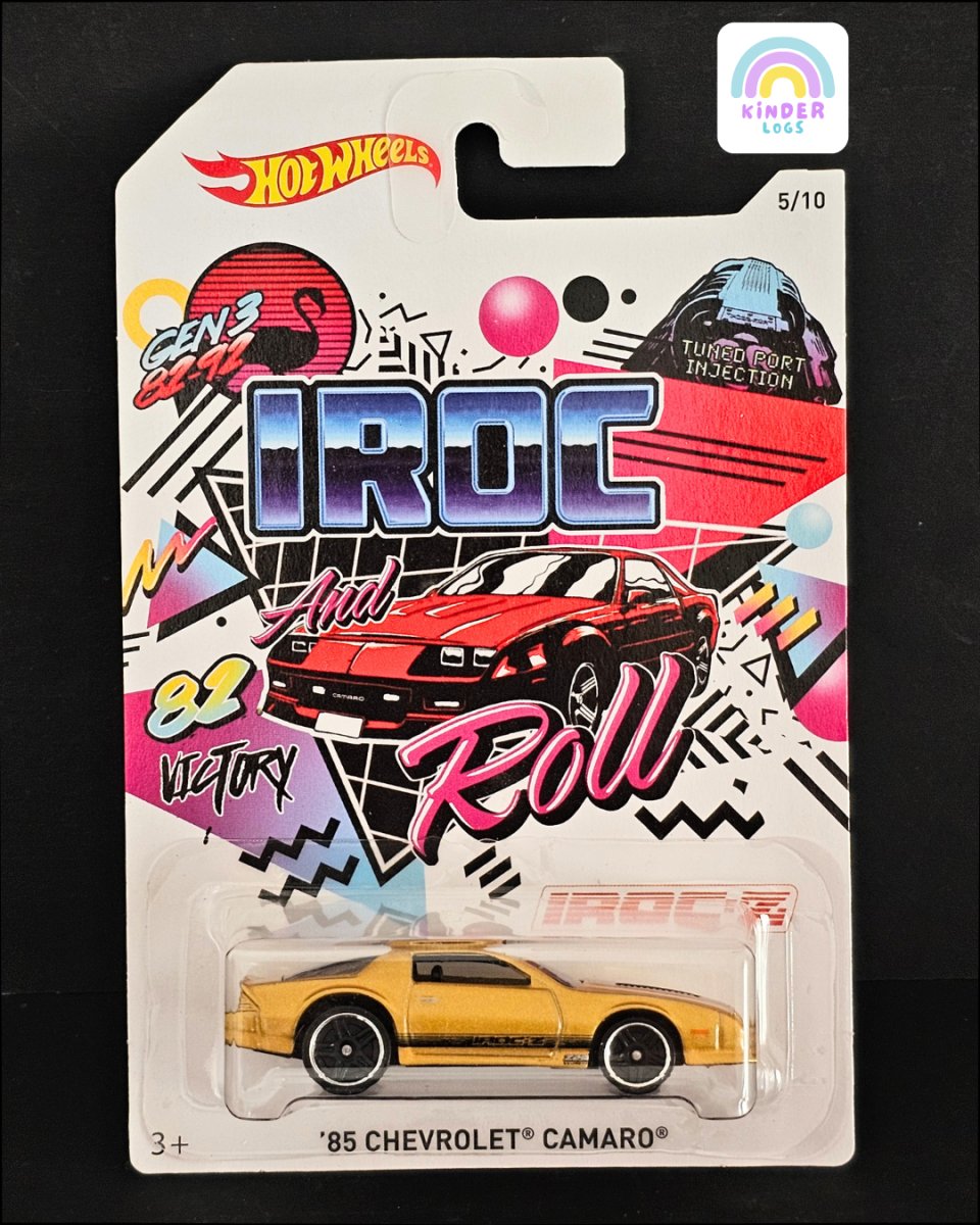 Hot Wheels 1985 Chevrolet Camaro - White Card Series - Kinder Logs