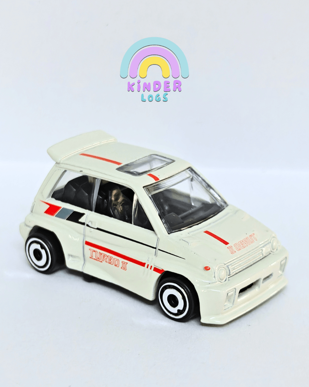 Hot Wheels 1985 Honda City Turbo II - Cream (Uncarded - New) - Kinder Logs