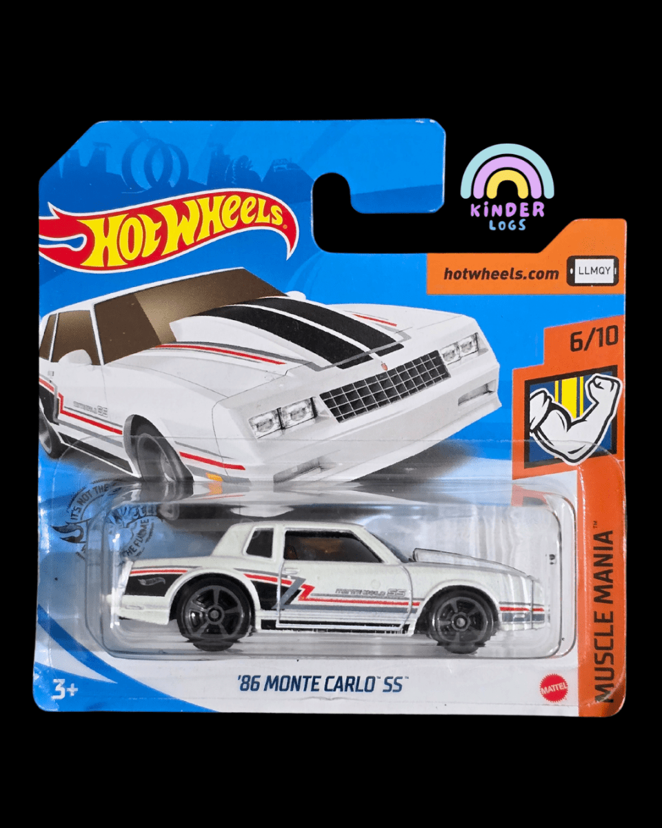 Hot Wheels 1986 Chevy Monte Carlo SS - Short Card (Imported) - Kinder Logs