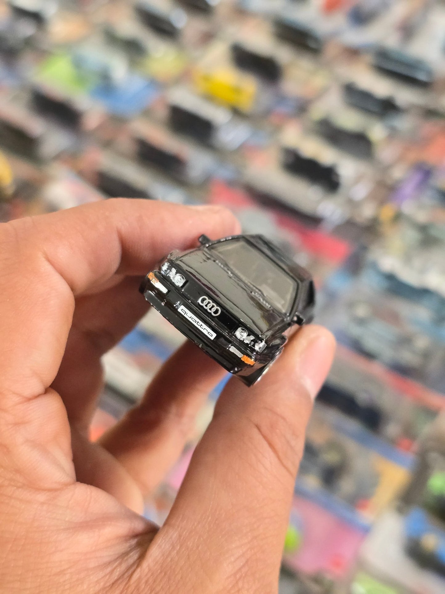 Hot Wheels 1987 Audi Quattro - Black (Uncarded) - Kinder Logs