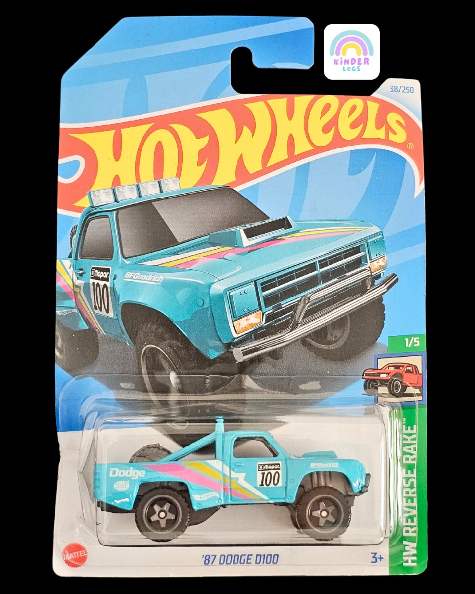 Hot Wheels 1987 Dodge D100 (J Case) - Kinder Logs