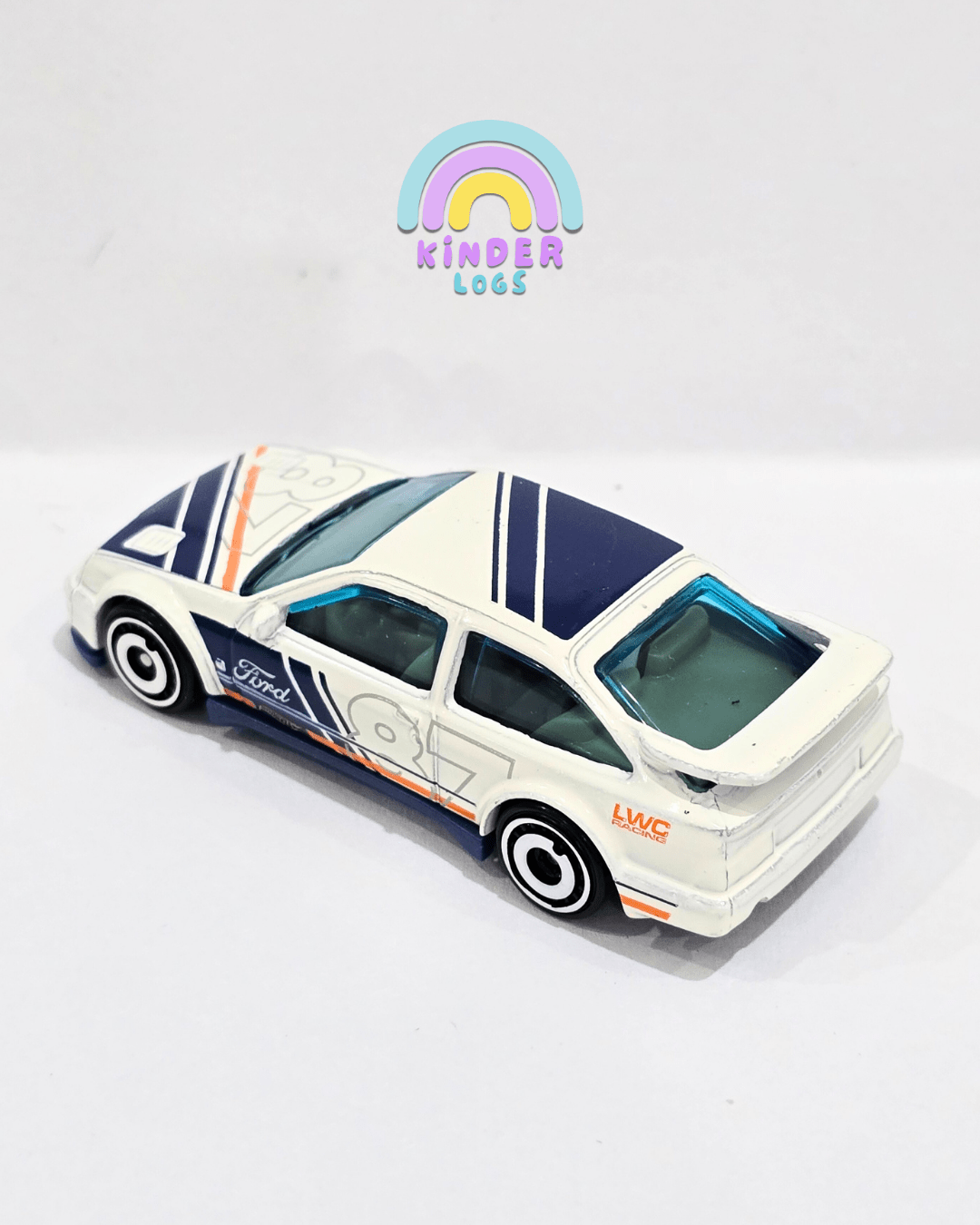 Hot Wheels 1987 Ford Sierra Cosworth - White (Uncarded) - Kinder Logs