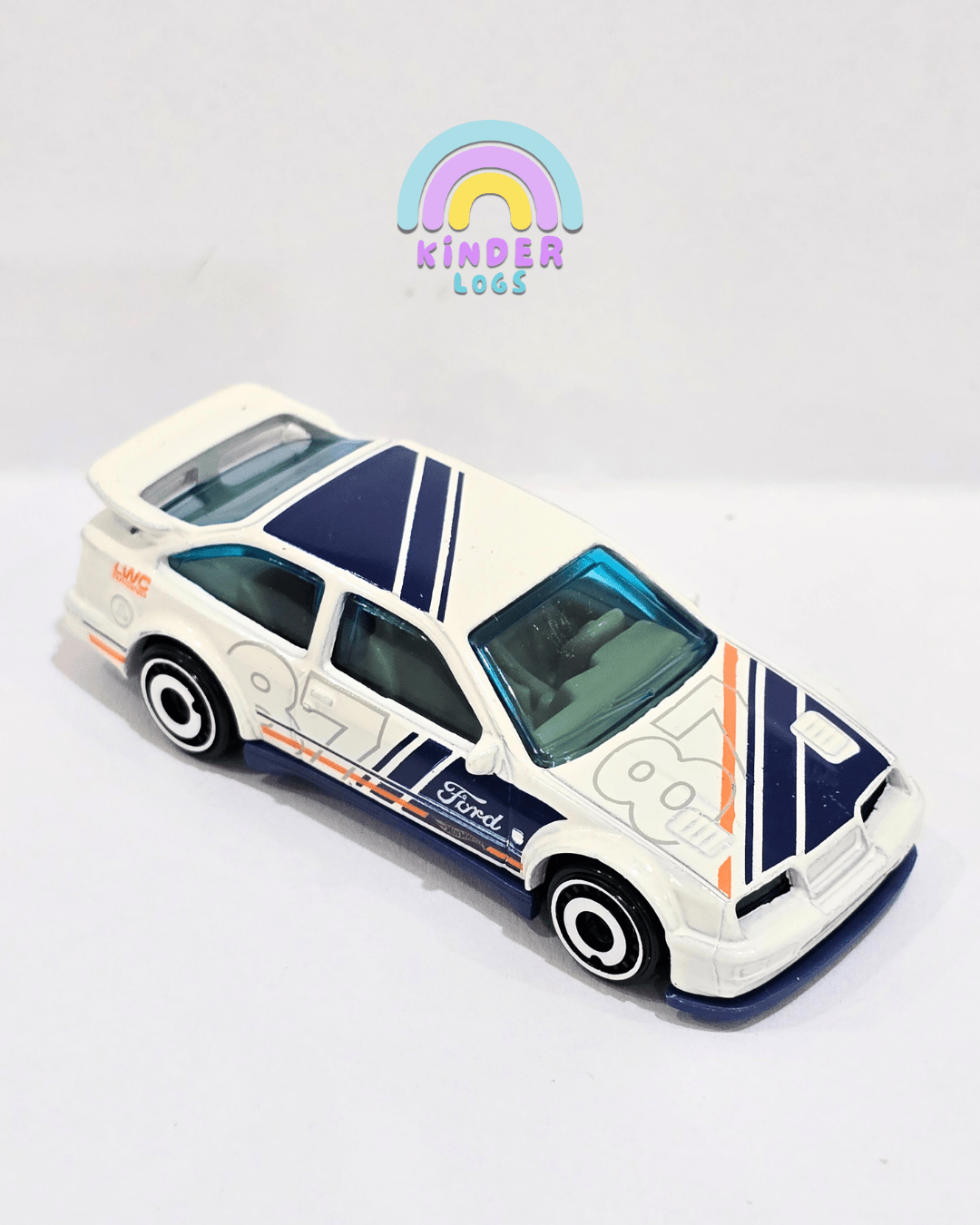 Hot Wheels 1987 Ford Sierra Cosworth - White (Uncarded) - Kinder Logs