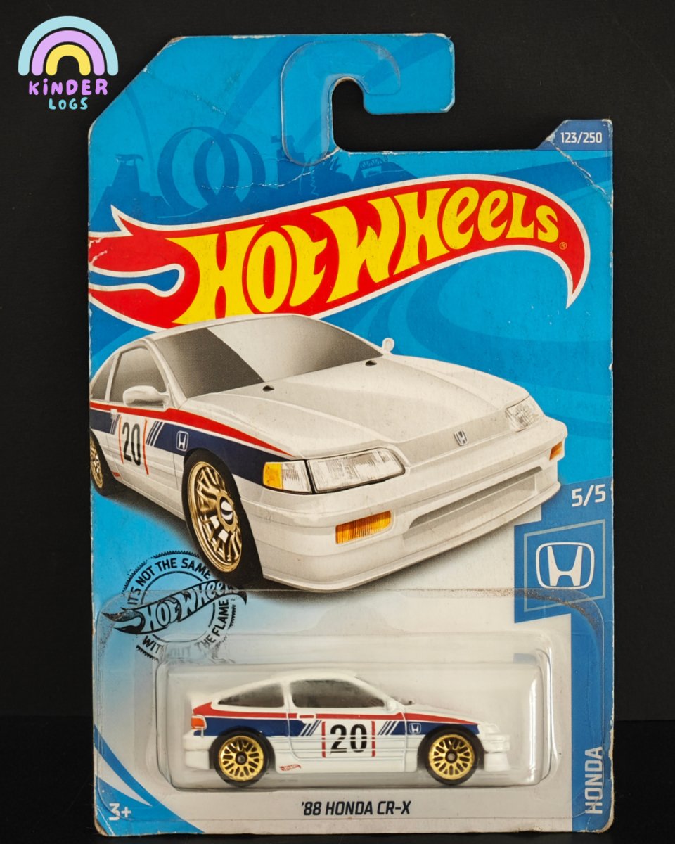 Hot Wheels 1988 Honda CR - X (White Color) - Kinder Logs