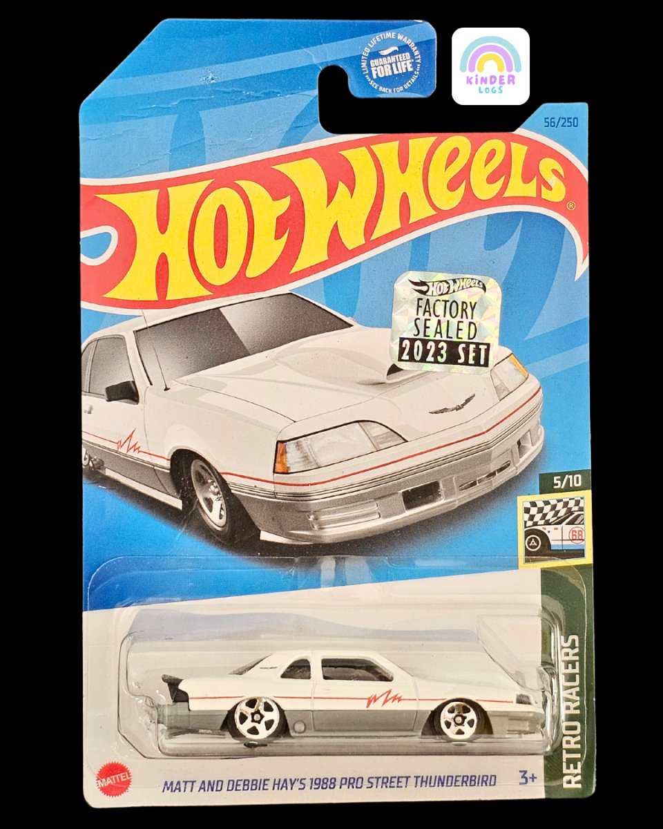 Hot Wheels 1988 Pro Street Thunderbird - Factory Sealed - Kinder Logs