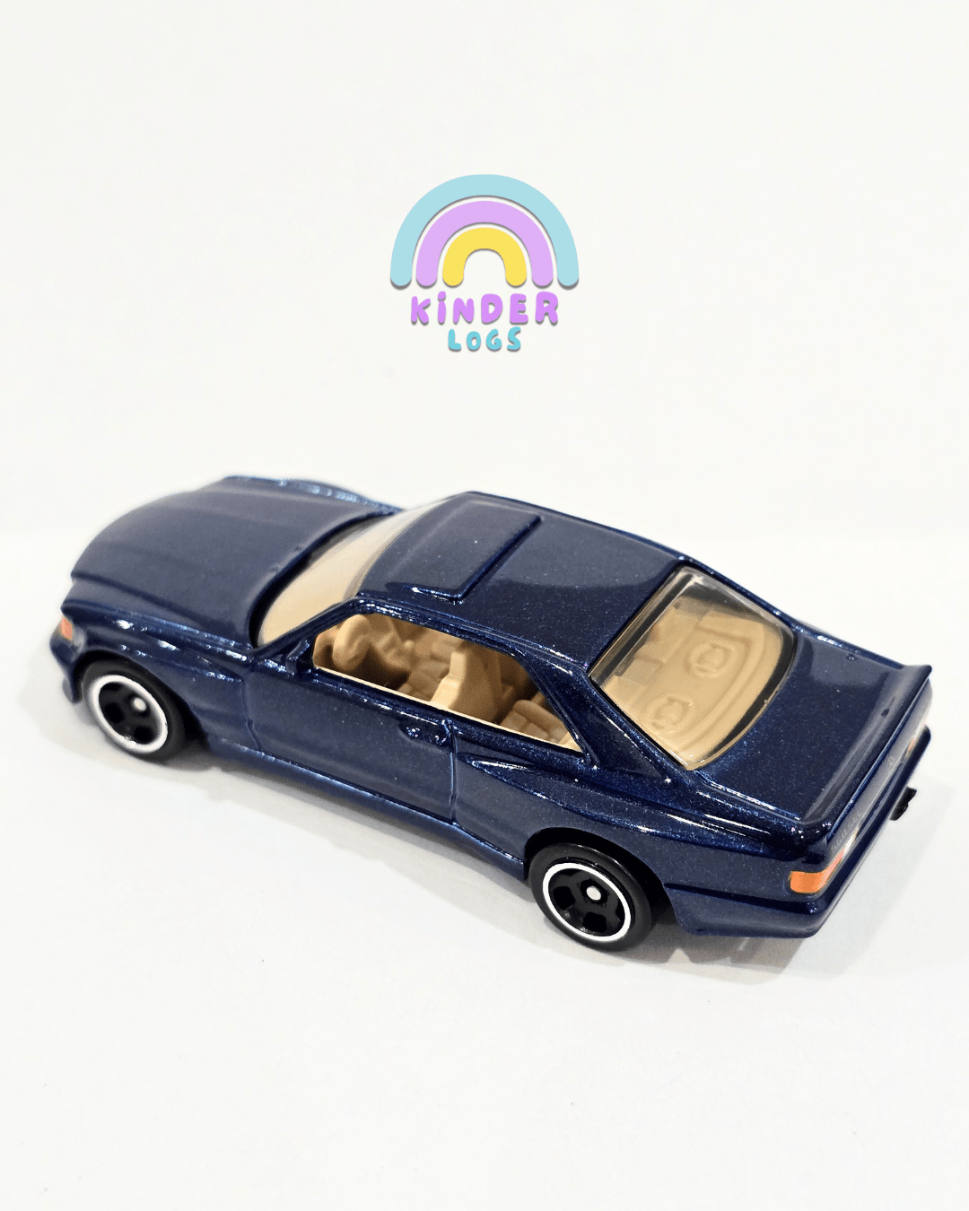 Hot Wheels 1989 Mercedes - Benz 560 SEC AMG - Dark Blue (Uncarded) - Kinder Logs