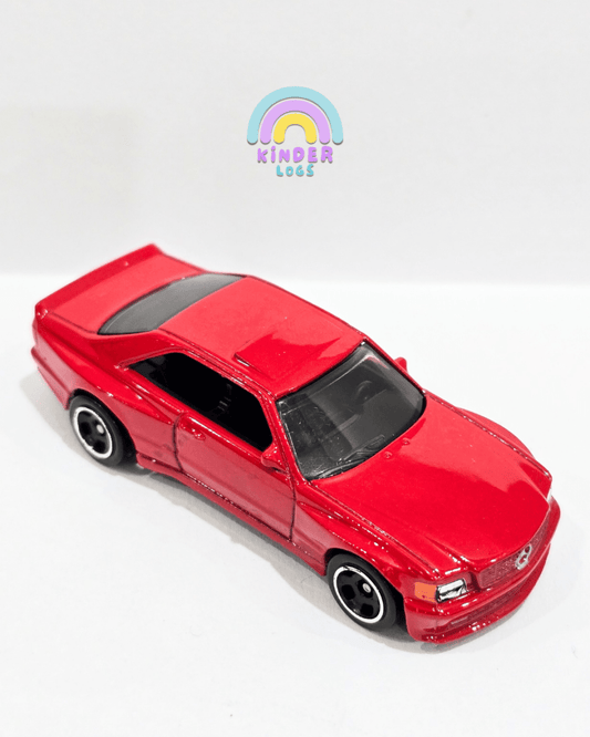 Hot Wheels 1989 Mercedes - Benz 560 SEC AMG - Red (Uncarded) - Kinder Logs