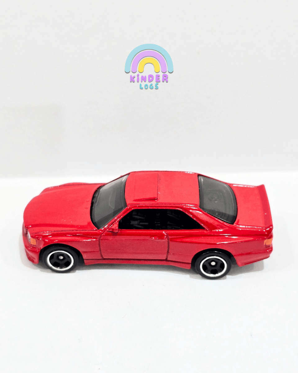 Hot Wheels 1989 Mercedes - Benz 560 SEC AMG - Red (Uncarded) - Kinder Logs