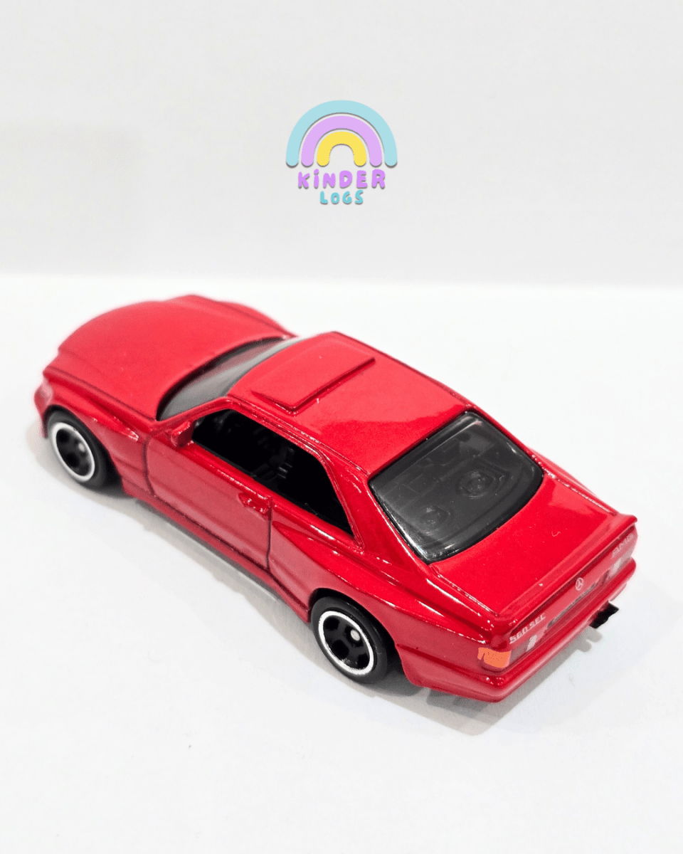 Hot Wheels 1989 Mercedes - Benz 560 SEC AMG - Red (Uncarded) - Kinder Logs