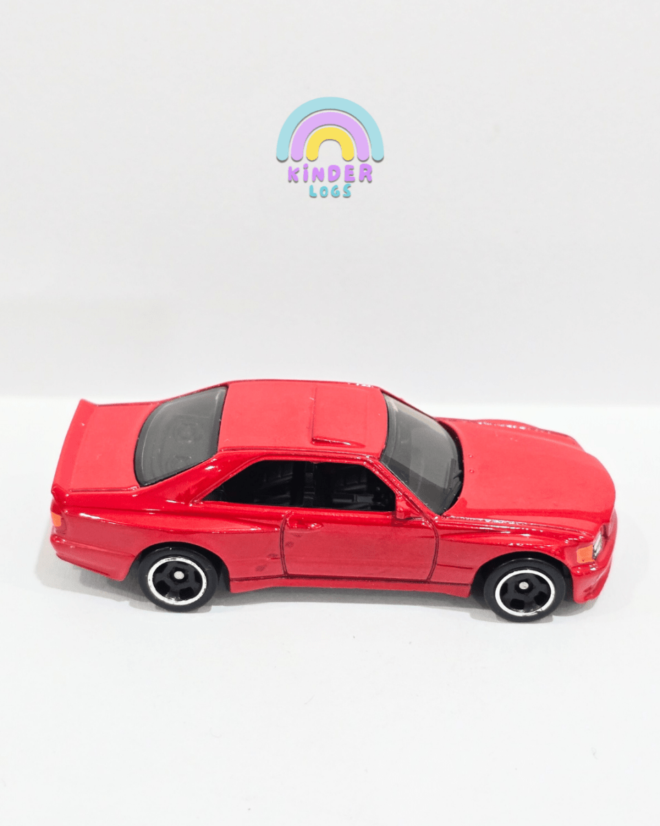 Hot Wheels 1989 Mercedes - Benz 560 SEC AMG - Red (Uncarded) - Kinder Logs