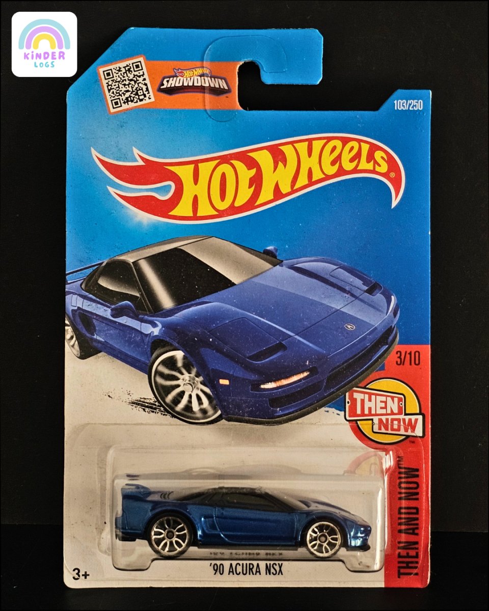 Hot Wheels 1990 Acura NSX (Blue Color) - Kinder Logs