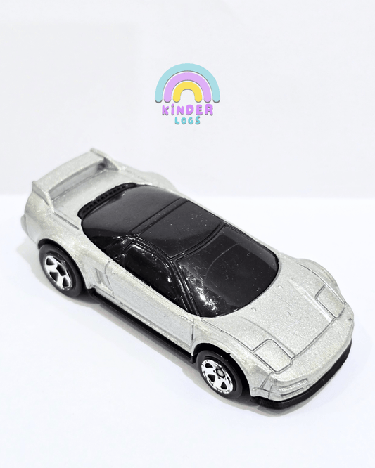 Hot Wheels 1990 Acura NSX - Silver (Uncarded) - Kinder Logs