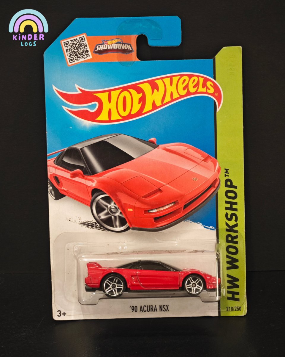 Hot Wheels 1990 Acura NSX Sports Car - Kinder Logs