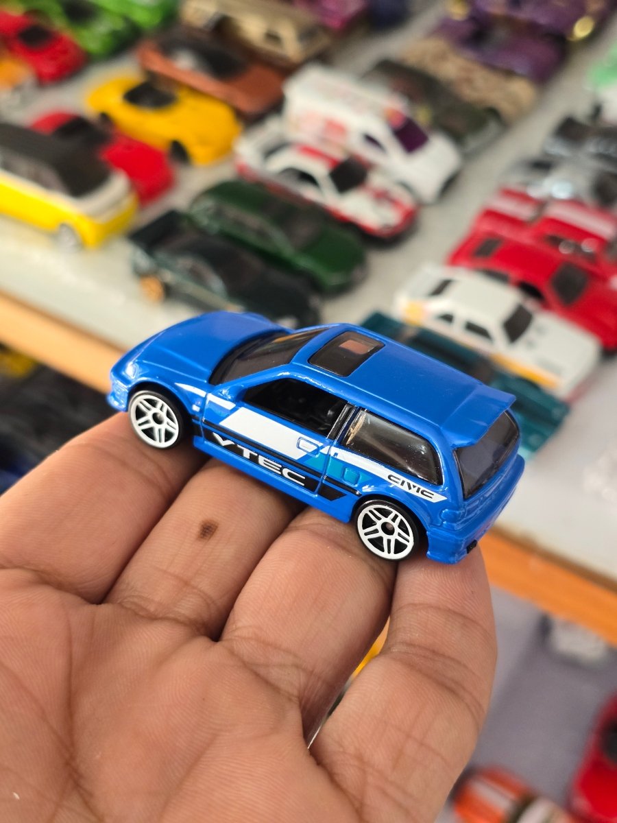 Hot Wheels 1990 Honda Civic EF - Blue (Uncarded) - Kinder Logs