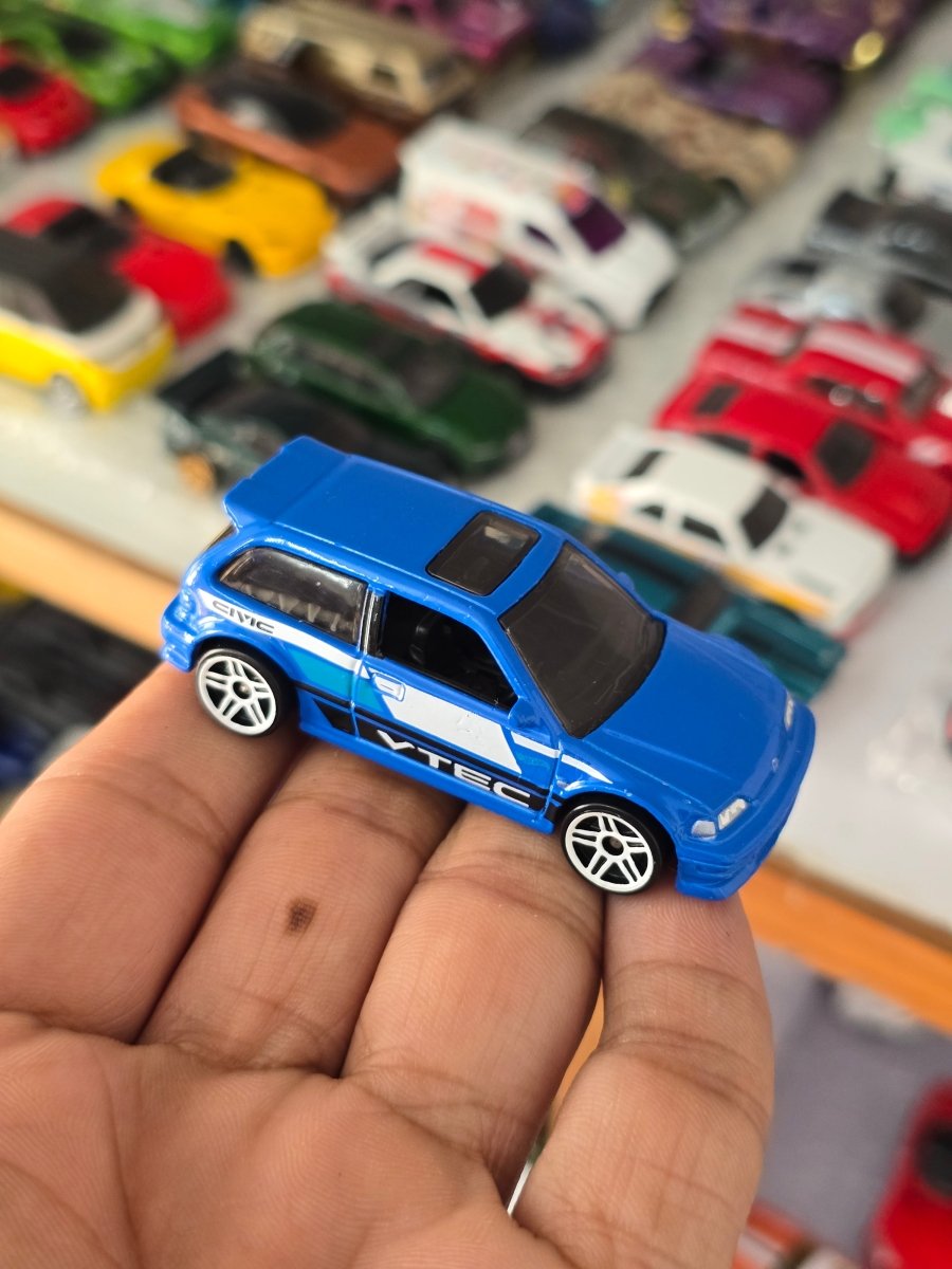 Hot Wheels 1990 Honda Civic EF - Blue (Uncarded) - Kinder Logs