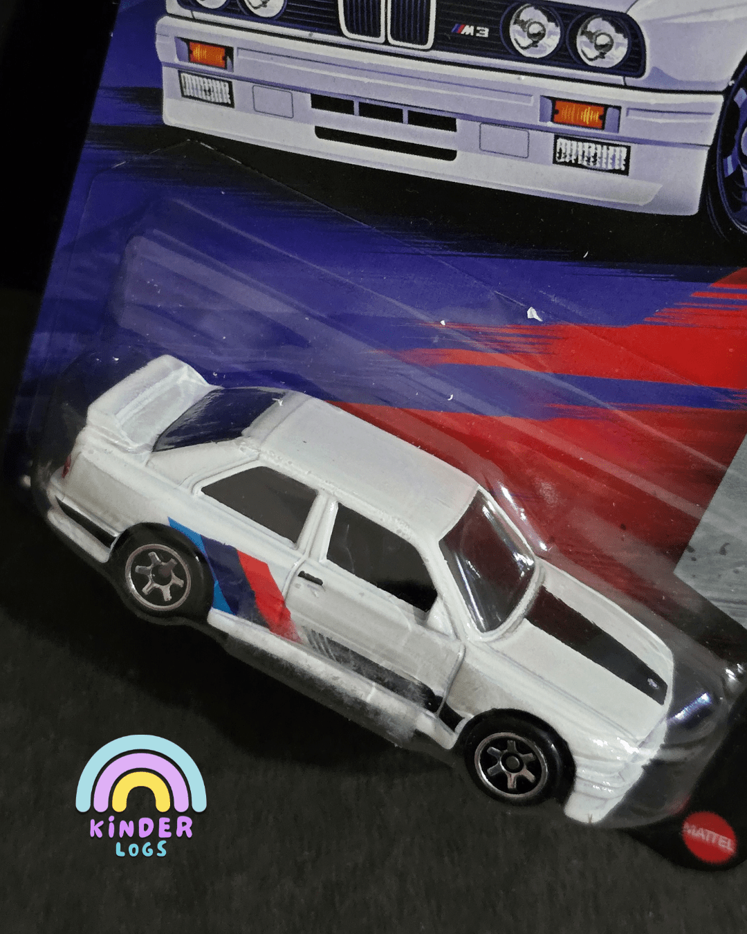 Hot Wheels 1992 BMW M3 - Silver Series (Imported) - Kinder Logs
