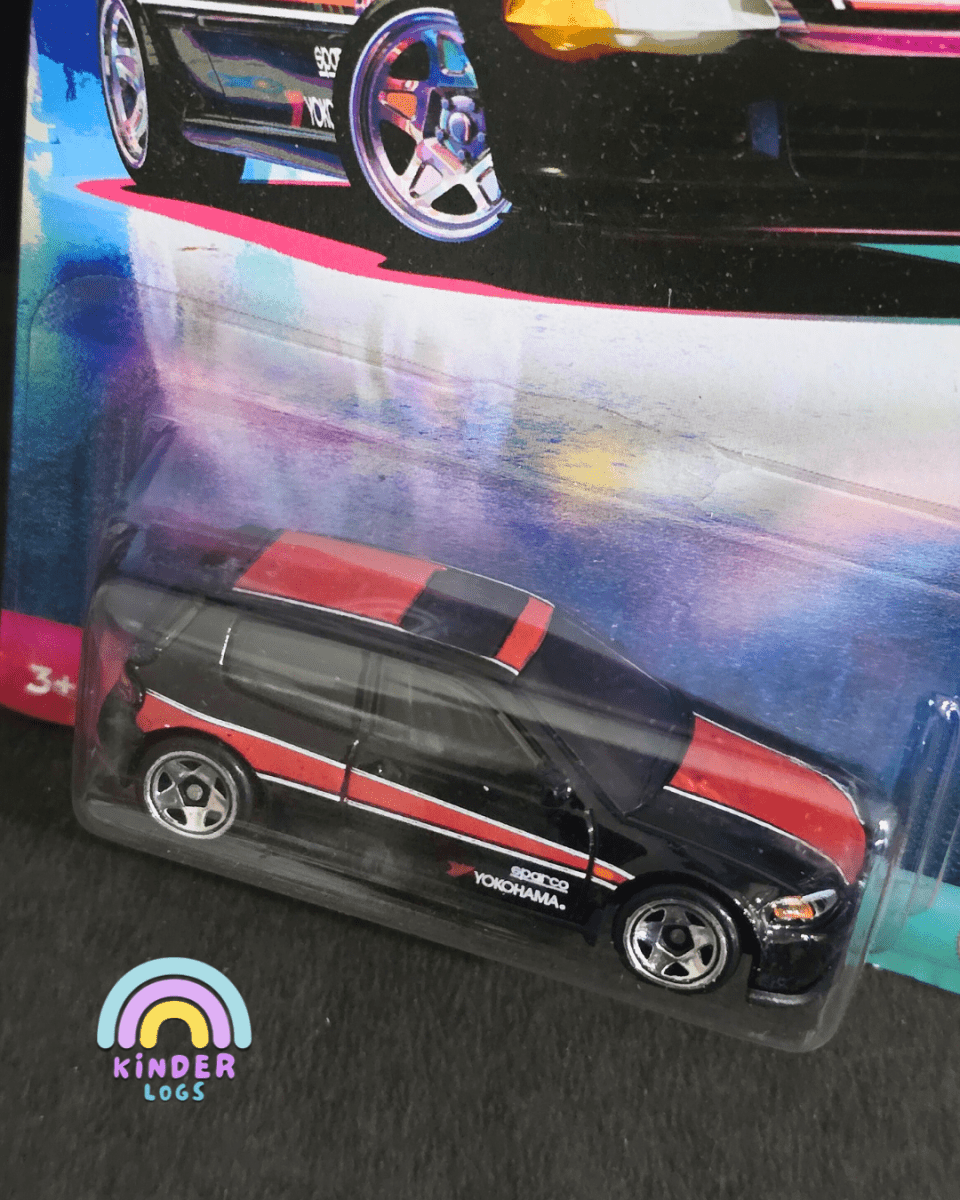 Hot Wheels 1992 Honda Civic EG - Black (Imported) - Kinder Logs