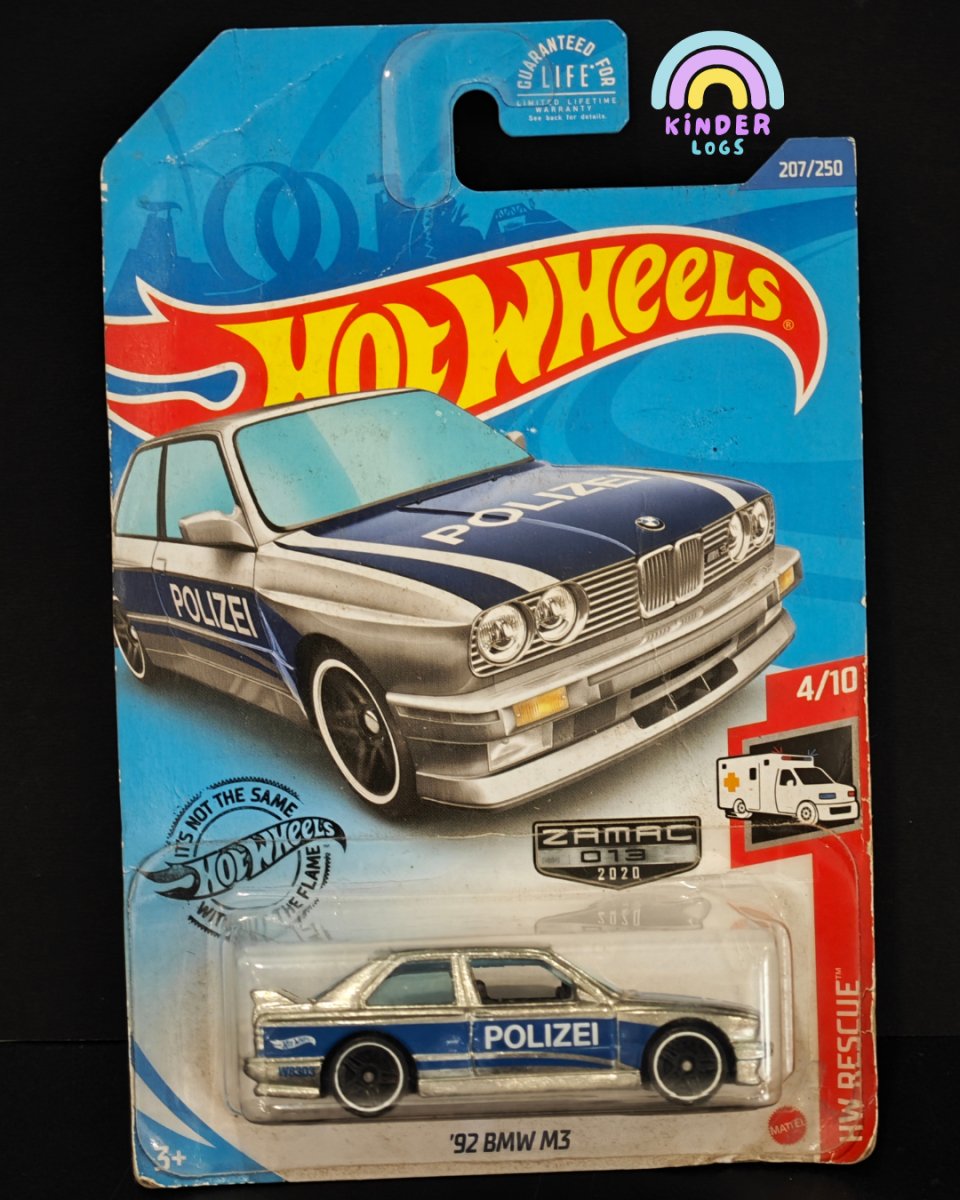 Hot Wheels 1993 BMW M3 Police Car - Kinder Logs