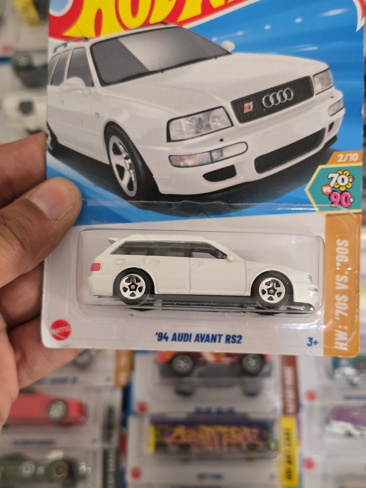 Hot Wheels 1994 Audi Avant RS2 - White (Imported) - Kinder Logs