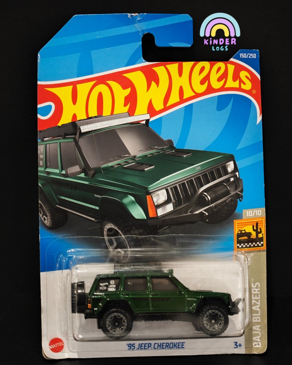Hot Wheels 1995 Jeep Cherokee SUV - Kinder Logs