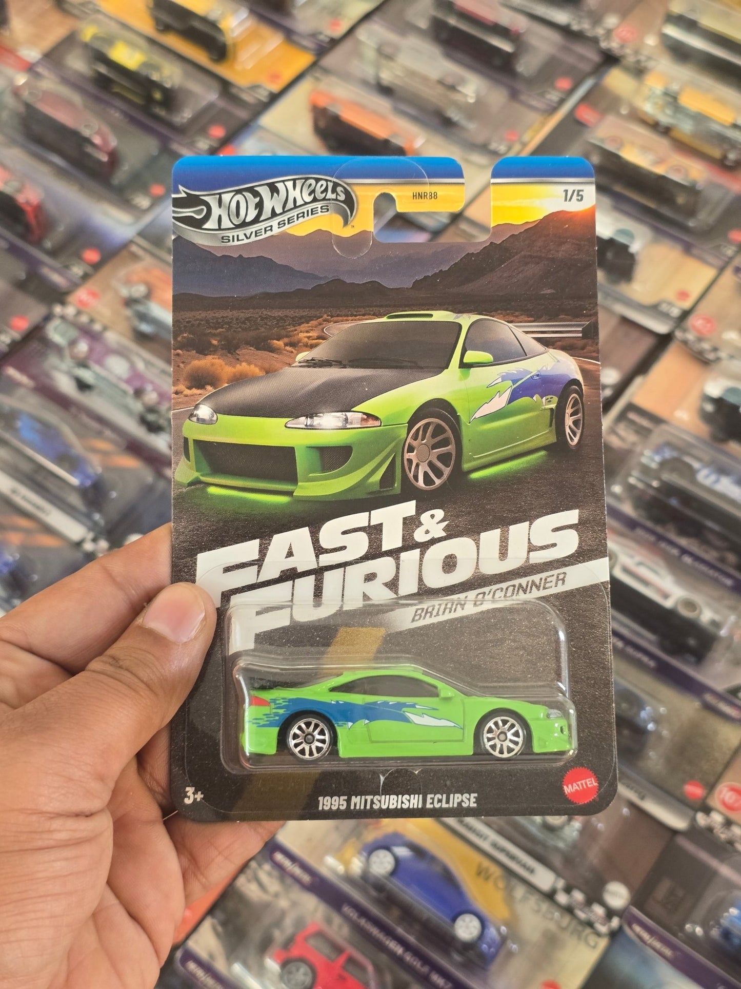 Hot Wheels 1995 Mitsubishi Eclipse - Fast & Furious Brian O'Conner - Kinder Logs
