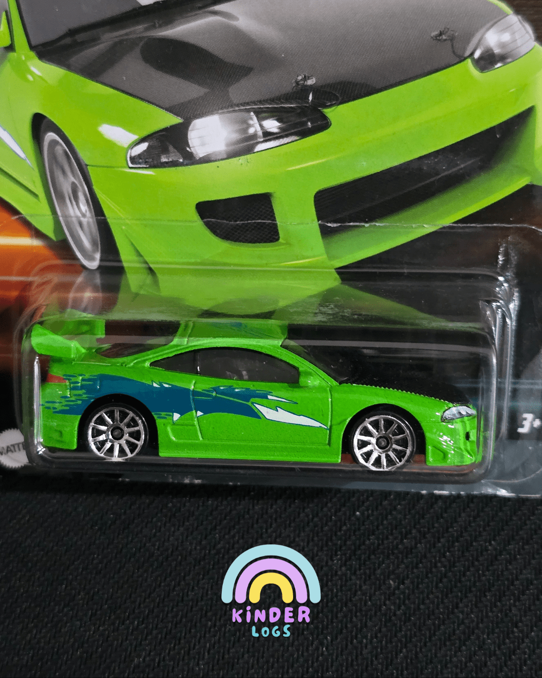 Hot Wheels 1995 Mitsubishi Eclipse - The Fast And The Furious - Kinder Logs