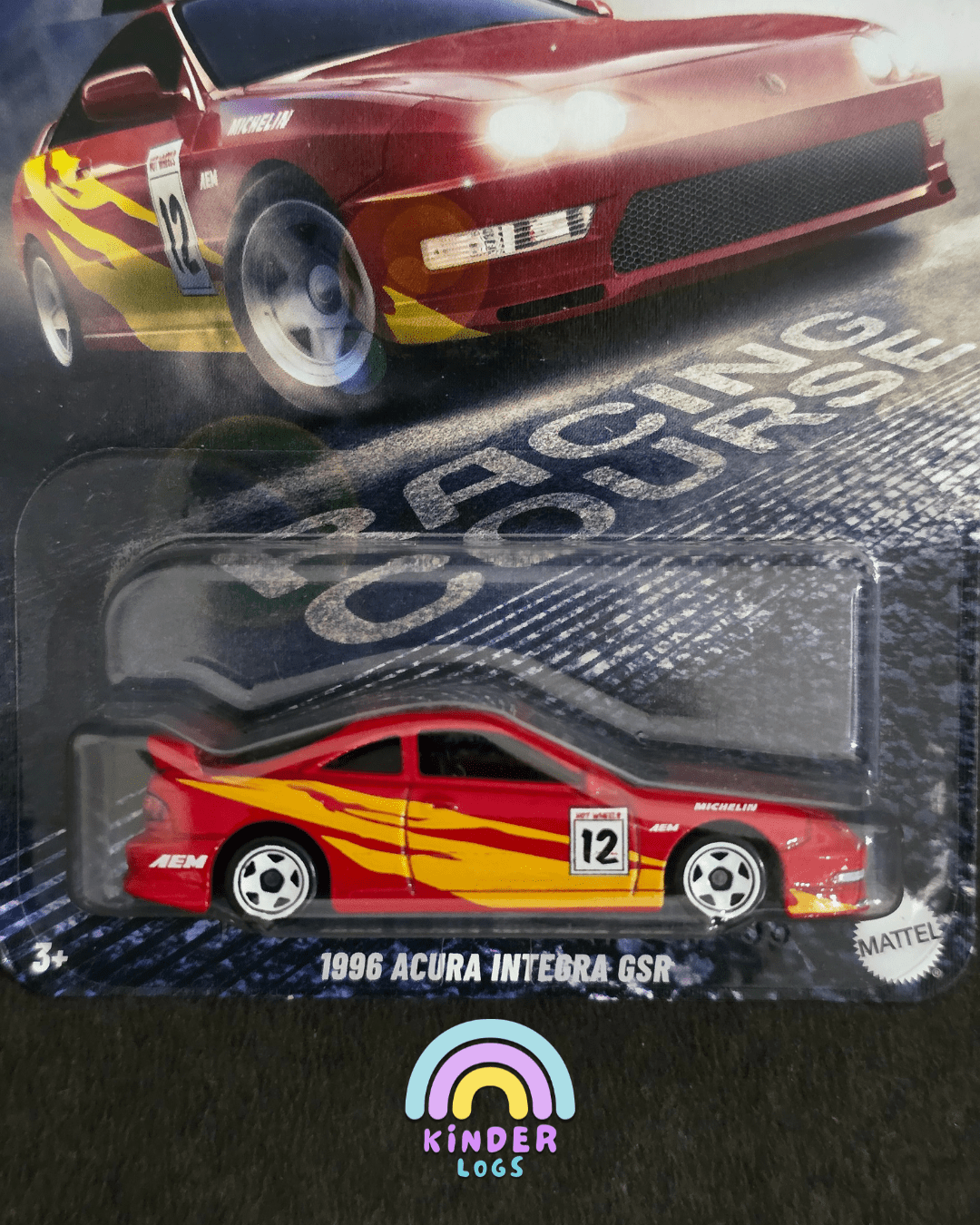 Hot Wheels 1996 Acura Integra GSR - Fast & Furious Racing Course (Imported) - Kinder Logs