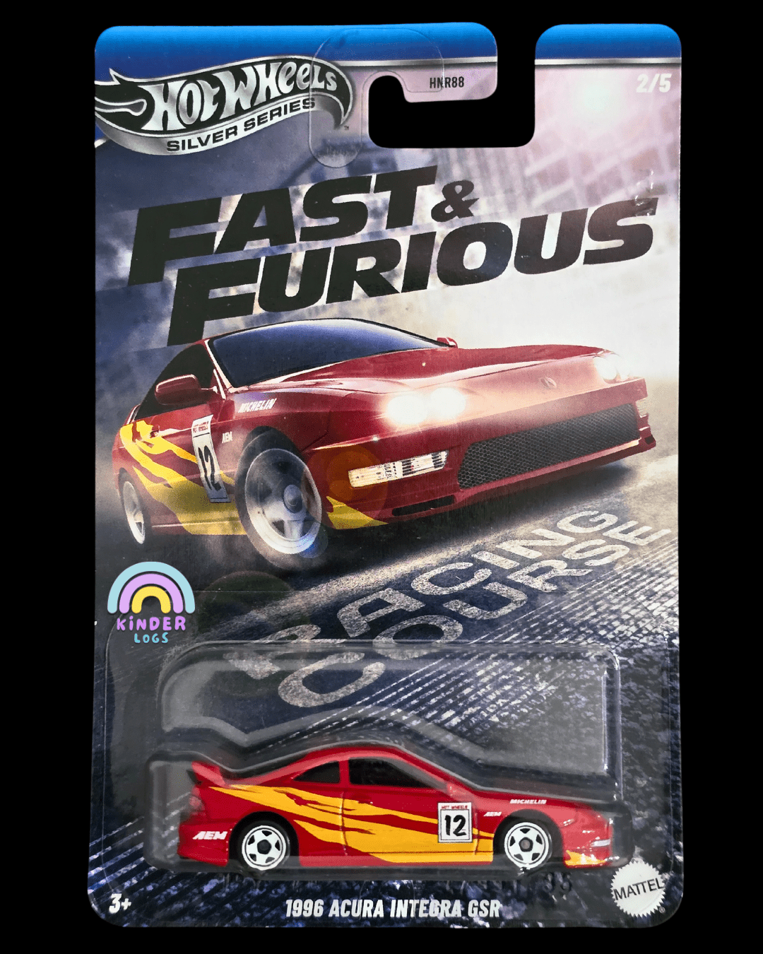 Hot Wheels 1996 Acura Integra GSR - Fast & Furious Racing Course (Imported) - Kinder Logs