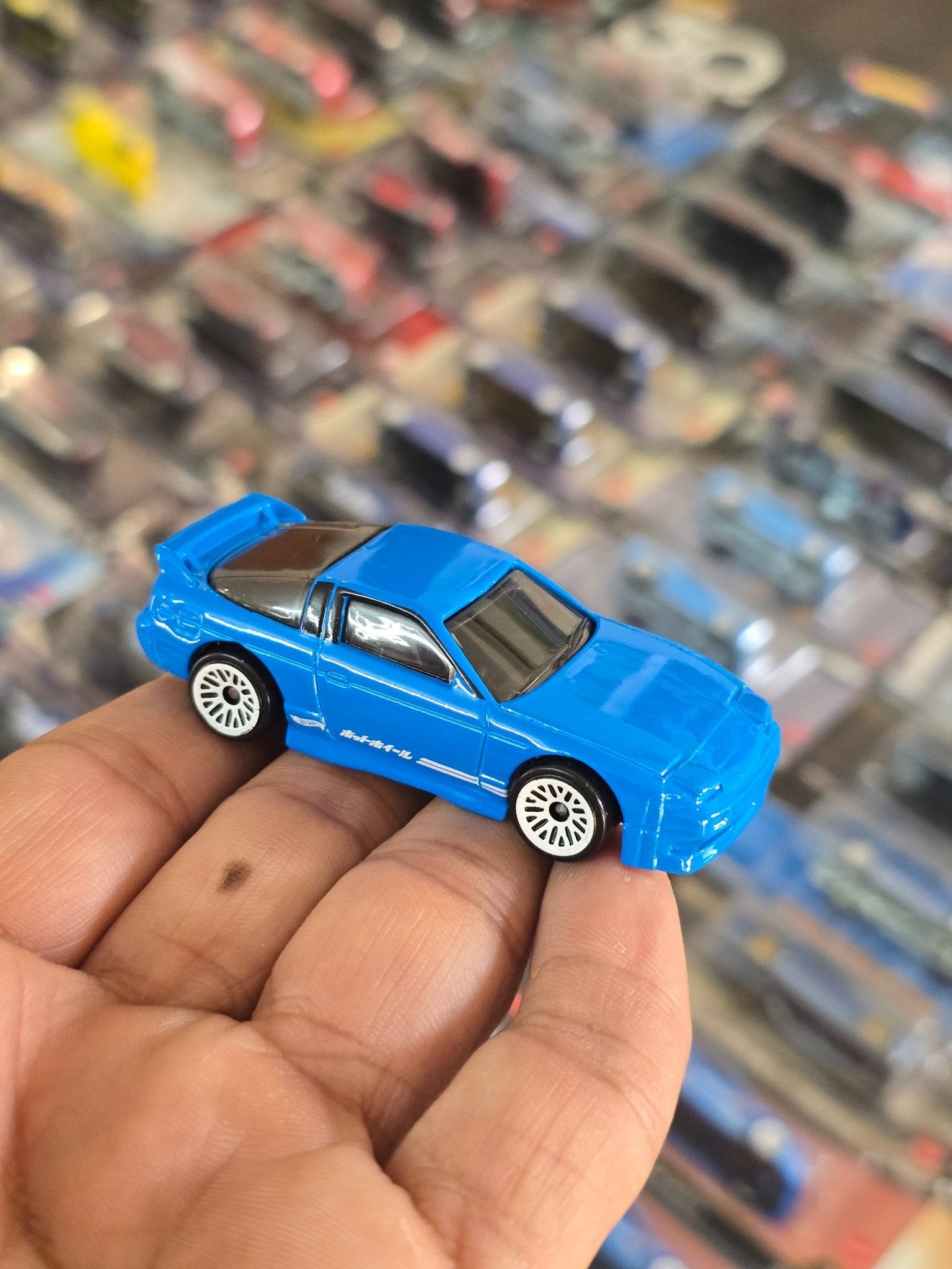 Hot Wheels 1996 Nissan 180SX Type X - Blue (Uncarded) - Kinder Logs