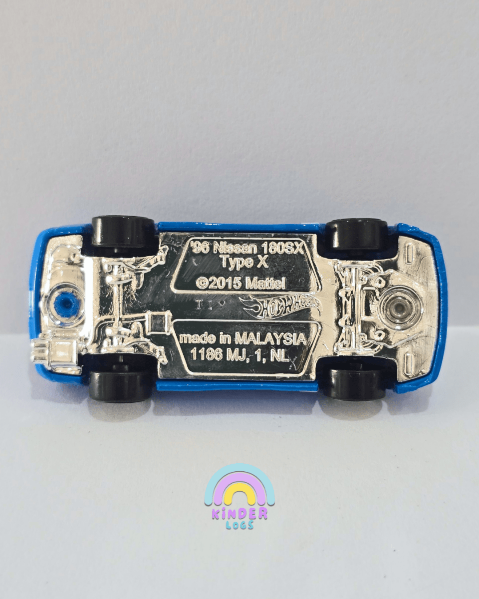 Hot Wheels 1996 Nissan 180SX Type X - Blue (Uncarded) - Kinder Logs