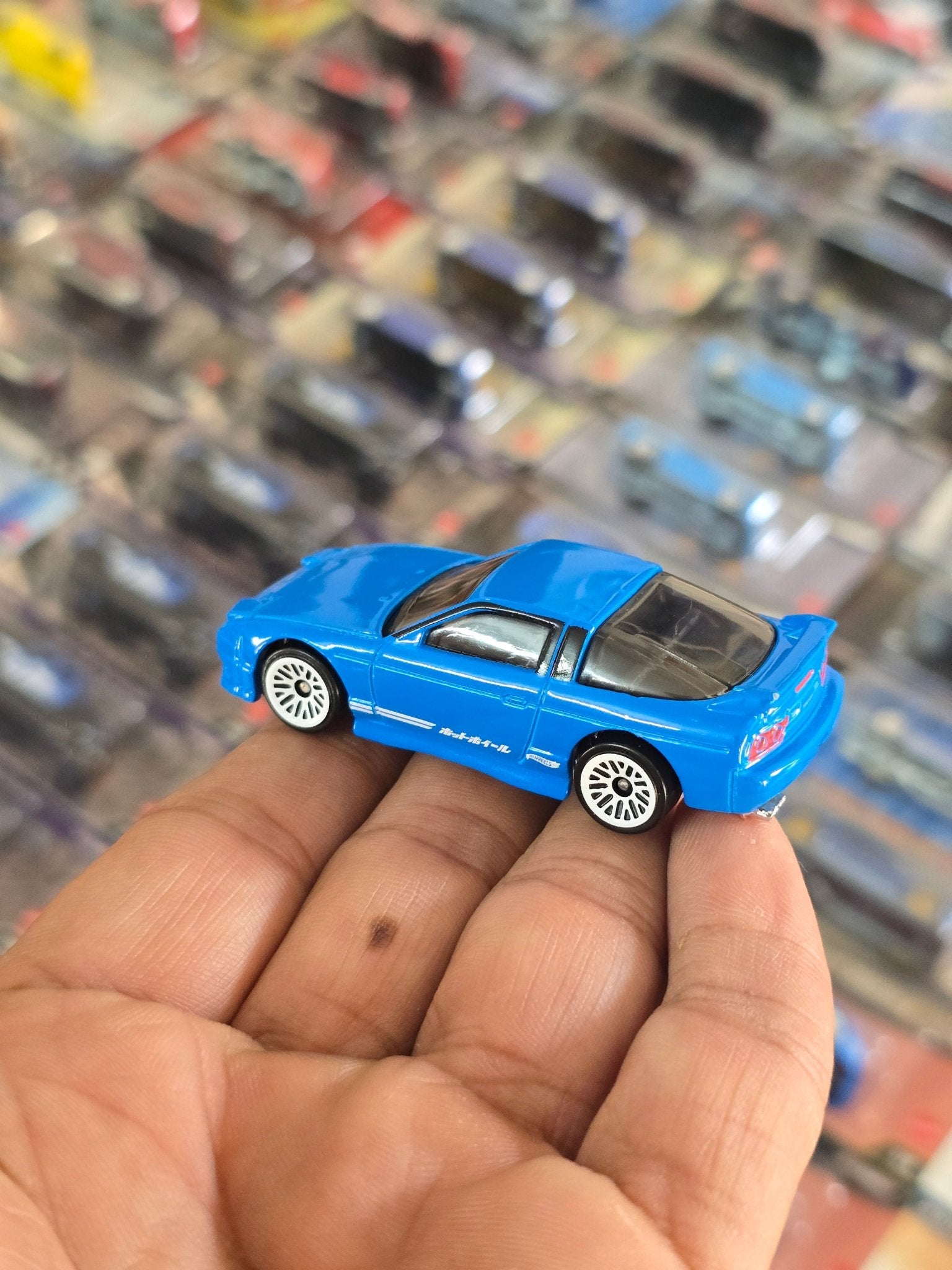 Hot Wheels 1996 Nissan 180SX Type X - Blue (Uncarded) - Kinder Logs