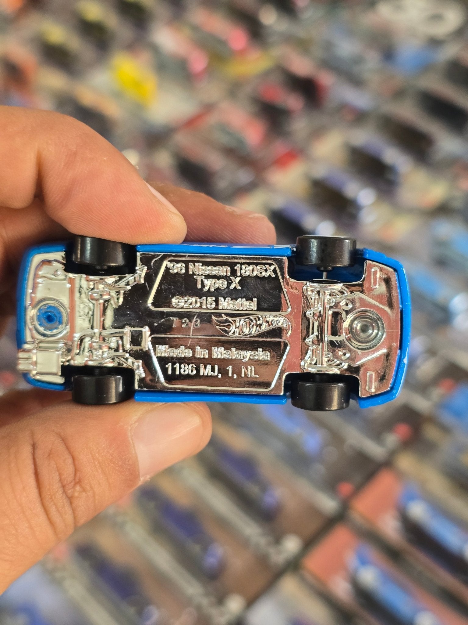 Hot Wheels 1996 Nissan 180SX Type X - Blue (Uncarded) - Kinder Logs