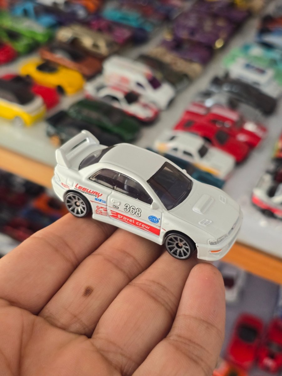 Hot Wheels 1998 Subaru Impreza 22B STi - White (Uncarded) - Kinder Logs