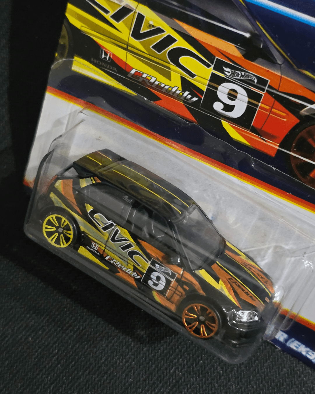 Hot Wheels 1999 Honda Civic Type R (EK9) - Neon Speeders (Imported) - Kinder Logs