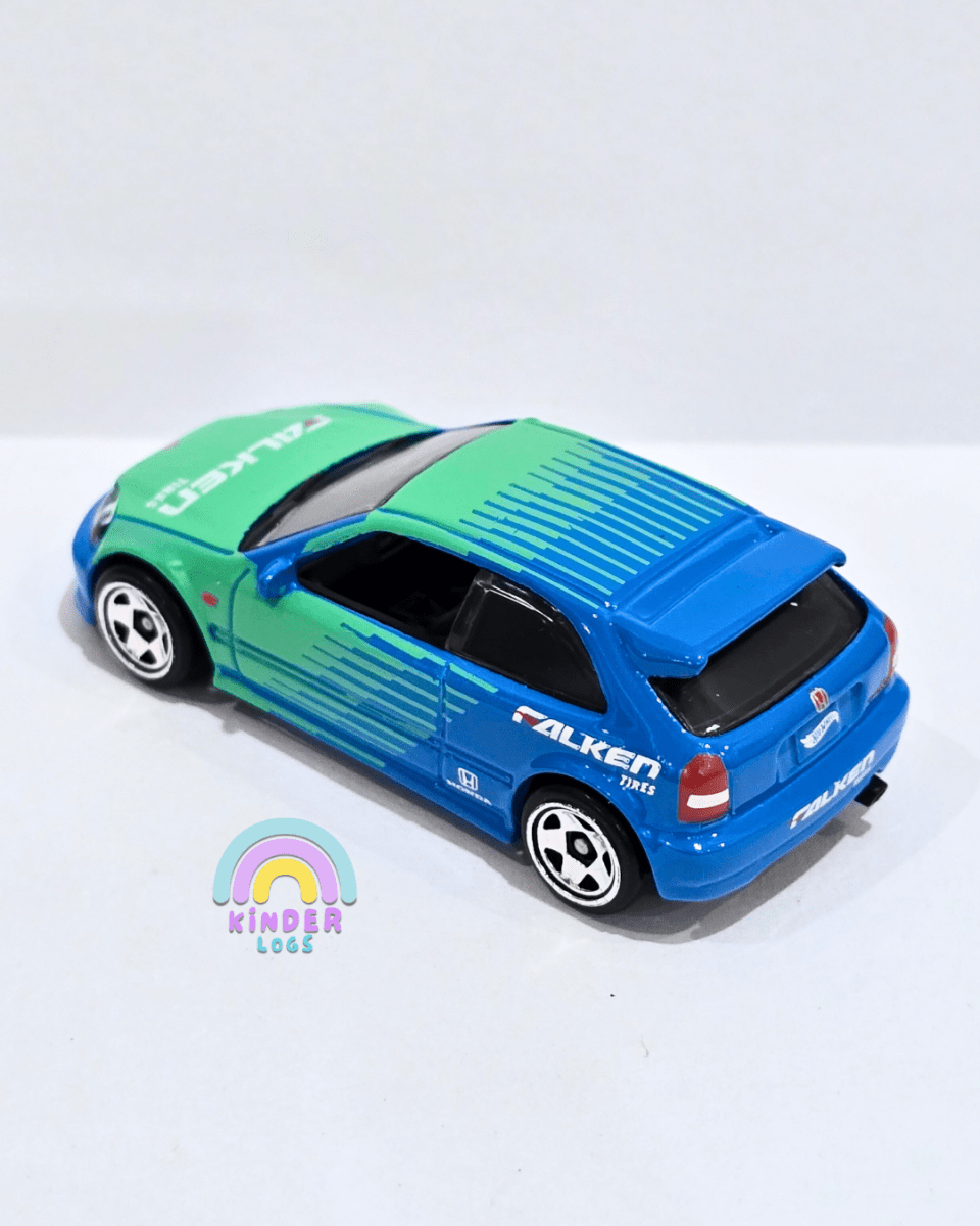 Hot Wheels 1999 Honda Civic Type R Falken Edition (Uncarded) - Kinder Logs