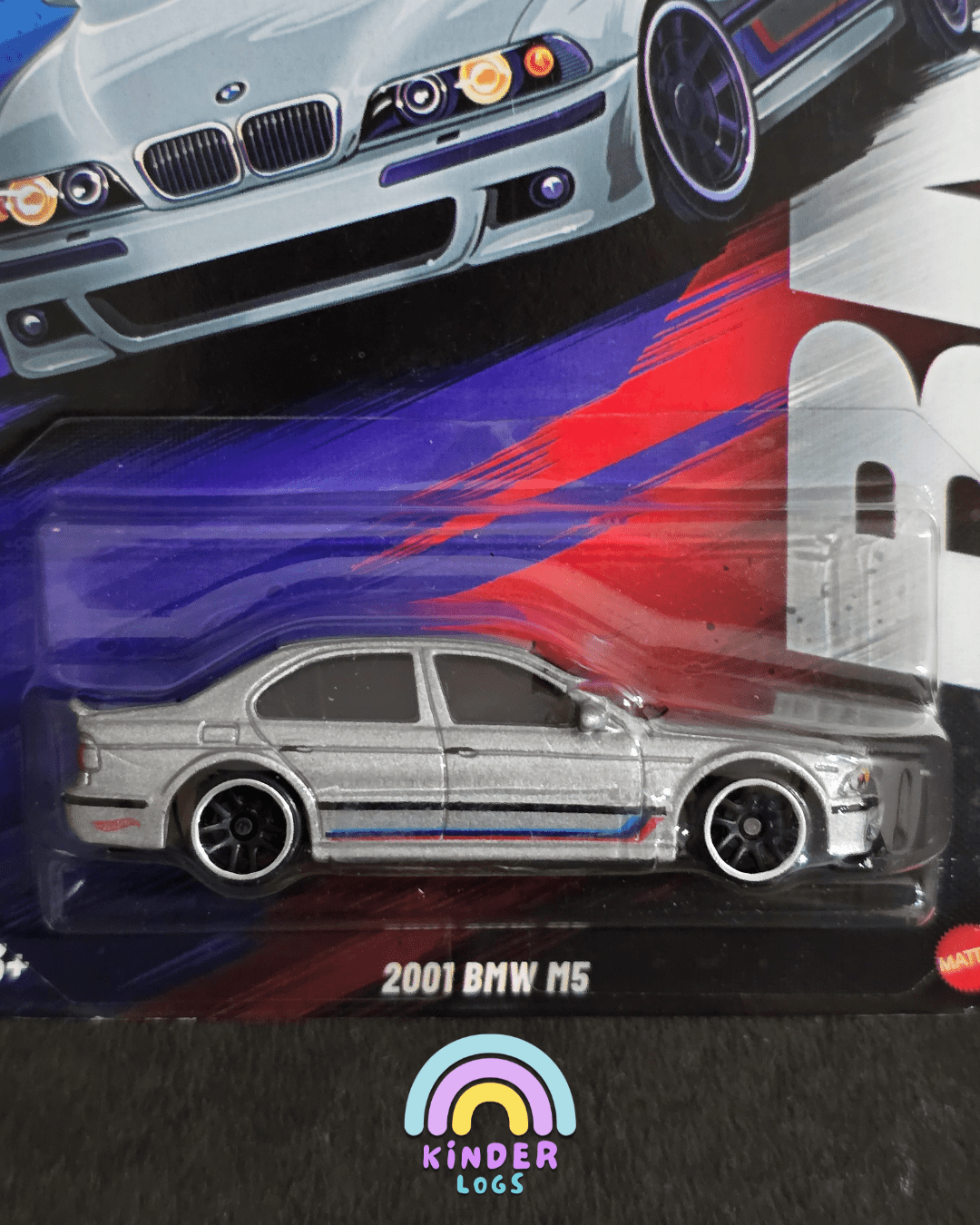 Hot Wheels 2001 BMW M5 - Silver Series (Imported) - Kinder Logs
