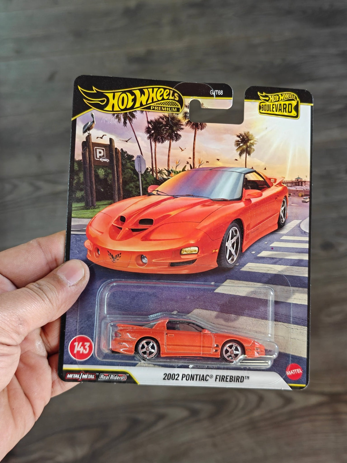 Hot Wheels 2002 Pontiac Firebird - Boulevard 143 (Imported) - Kinder Logs