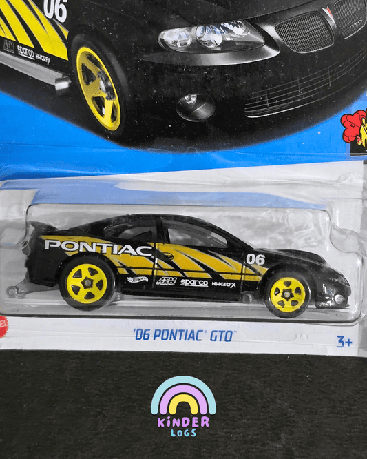 Hot Wheels 2006 Pontiac GTO - Black (Imported) - Kinder Logs