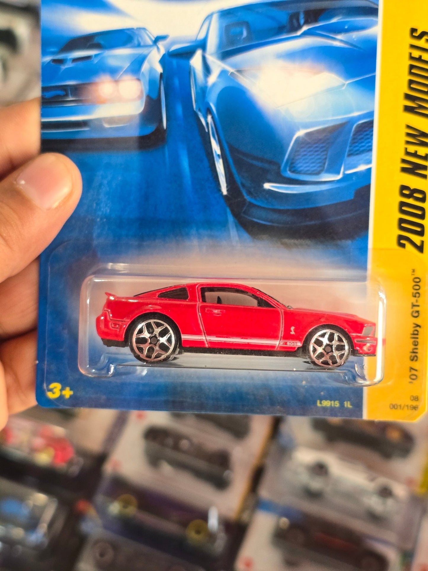 Hot Wheels 2007 Shelby Ford Mustang GT - 500 (Red) - Kinder Logs