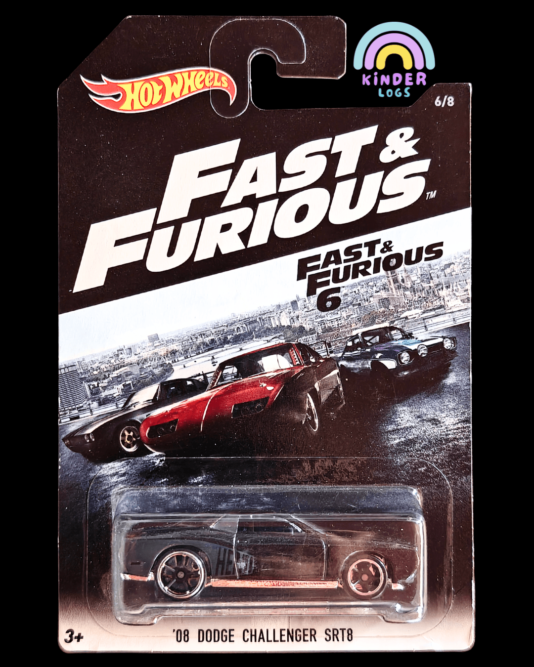 Hot Wheels 2008 Dodge Challenger SRT8 - Fast & Furious 6 - Kinder Logs