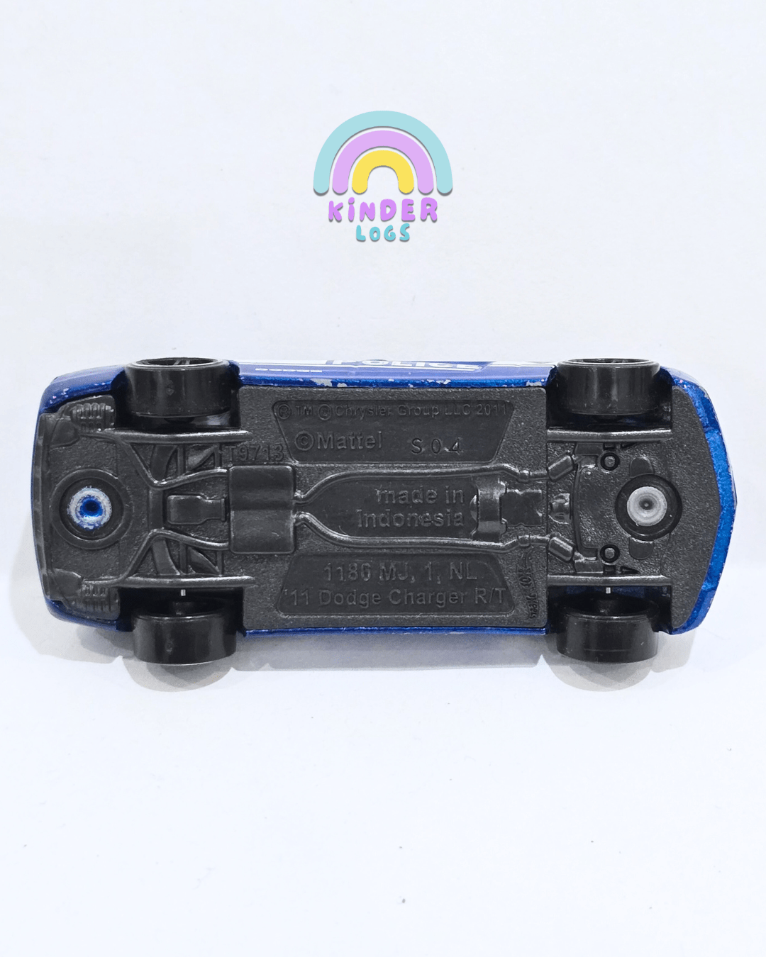 Hot Wheels 2011 Dodge Charger - Blue (Used Car) - Kinder Logs